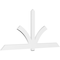 Ekena Millwork Redmond Architectural Grade PVC Gable Bracket, 108"W x 49 1/2"H x 2"D x 6"F, 11/12 Pitch GBP108X50X0206RED00 - alternate 1
